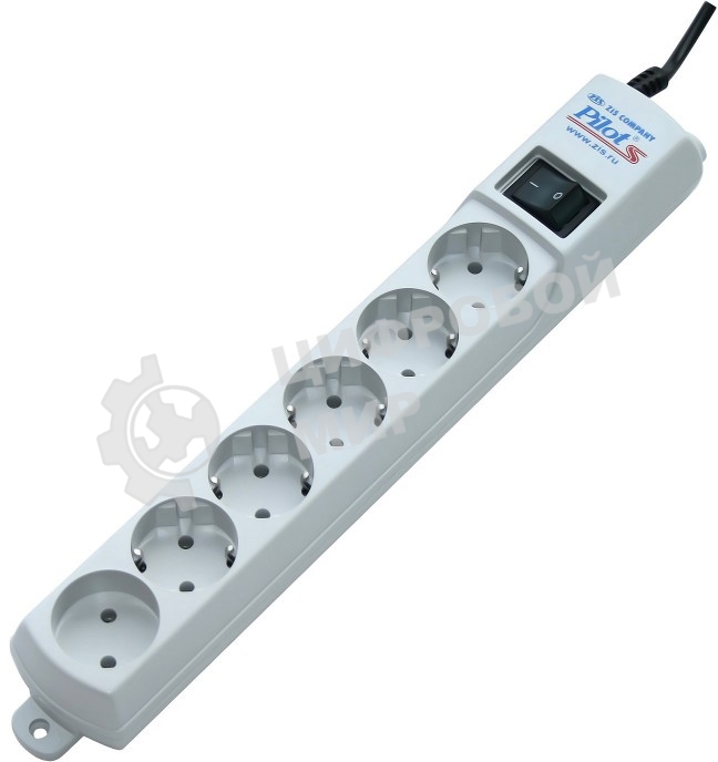 Сетевой фильтр ZIS Pilot S, 6 розеток, 3 м, белый, Pilot S3M