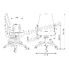 Кресло компьютерное Бюрократ CH-W545 синий 38-415, крестовина пластик, пластик белый
