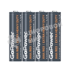 Батарейка GoPower R03 AAA Shrink 4 Heavy Duty 1.5V (4/60/1200)