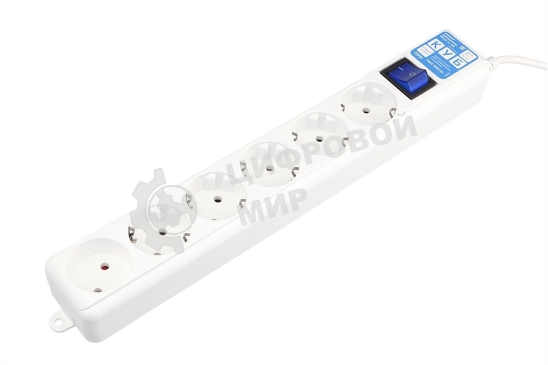 Фильтр-удлинитель PowerCube PRO (SPL(5+1)-16B-P-3M) 3.0 м, LC контур - подавление В/Ч помех, 16А/3,5кВт