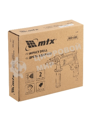 Дрель ударная MTX MID-600, 600 Вт, 0-3000 об/мин, 0-48000 уд/мин