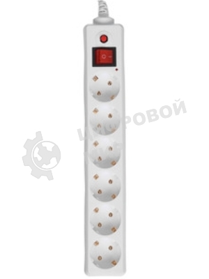 Сетевой фильтр Buro 600SH-1.8-W 1.8 м, 6 розеток, белый, коробка