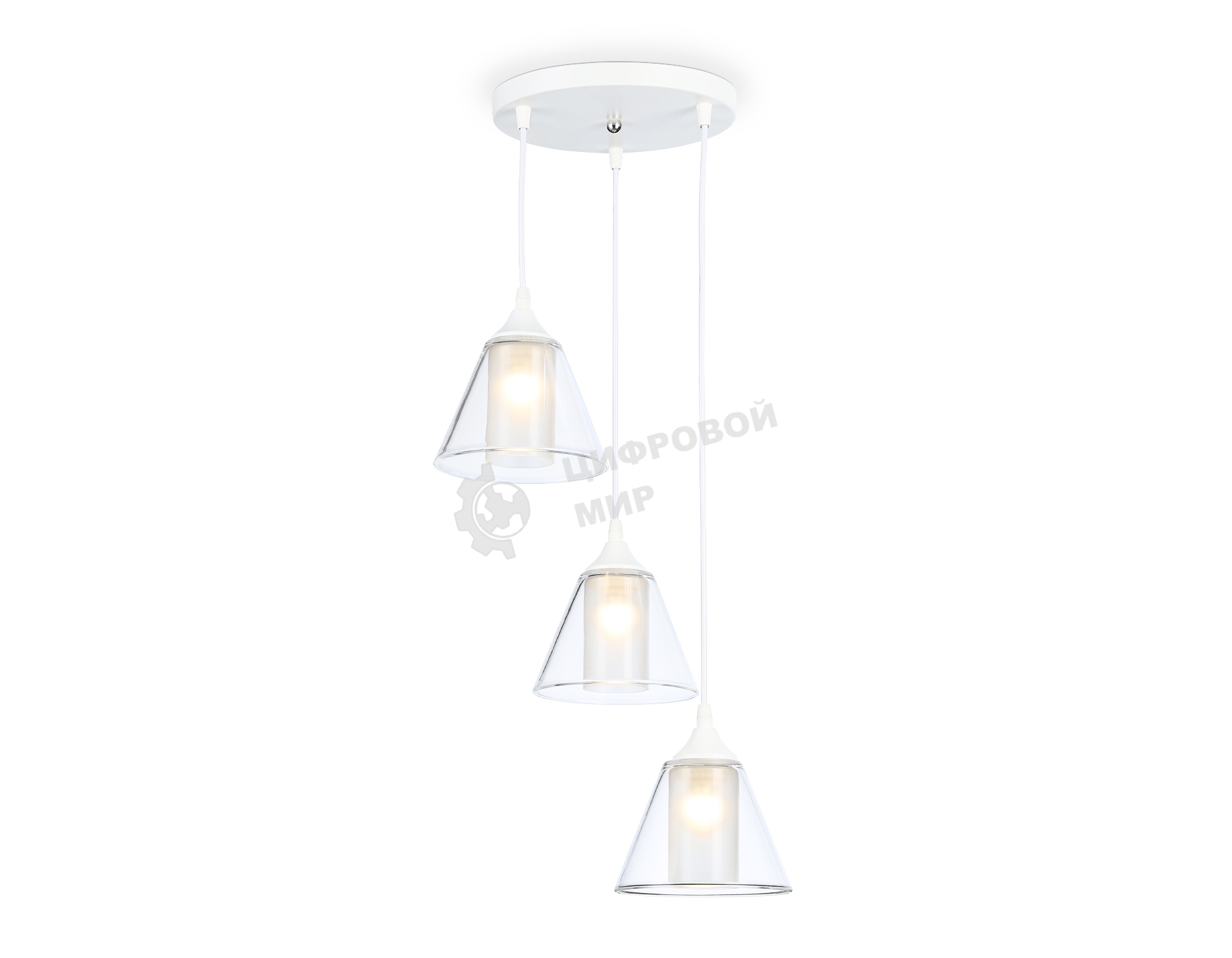Светильник Ambrella light TR3553/3 WH/CL/FR белый/прозрачный/белый матовый E27/3 max 40W D340*800