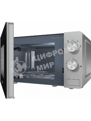 Микроволновая печь Gorenje MO20E1S серебристый, 20 л, 800 Вт, переключатели - поворотный механизм