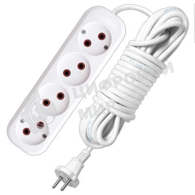 Удлинитель 4х10 м без заземл. 6А IP20 У6-766М ПВС 2х0.75 UNIVersal 766М-10