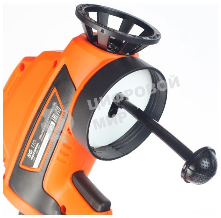 Краскопульт электрический PATRIOT SG110гибкая насадка, 110 Вт., 60 DIN/сек, 300 мл/мин. Резервуар: 800 мл