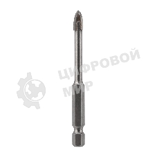 Сверло по стеклу и керамике Kranz 6 мм 4 грани шестигранный хвостовик