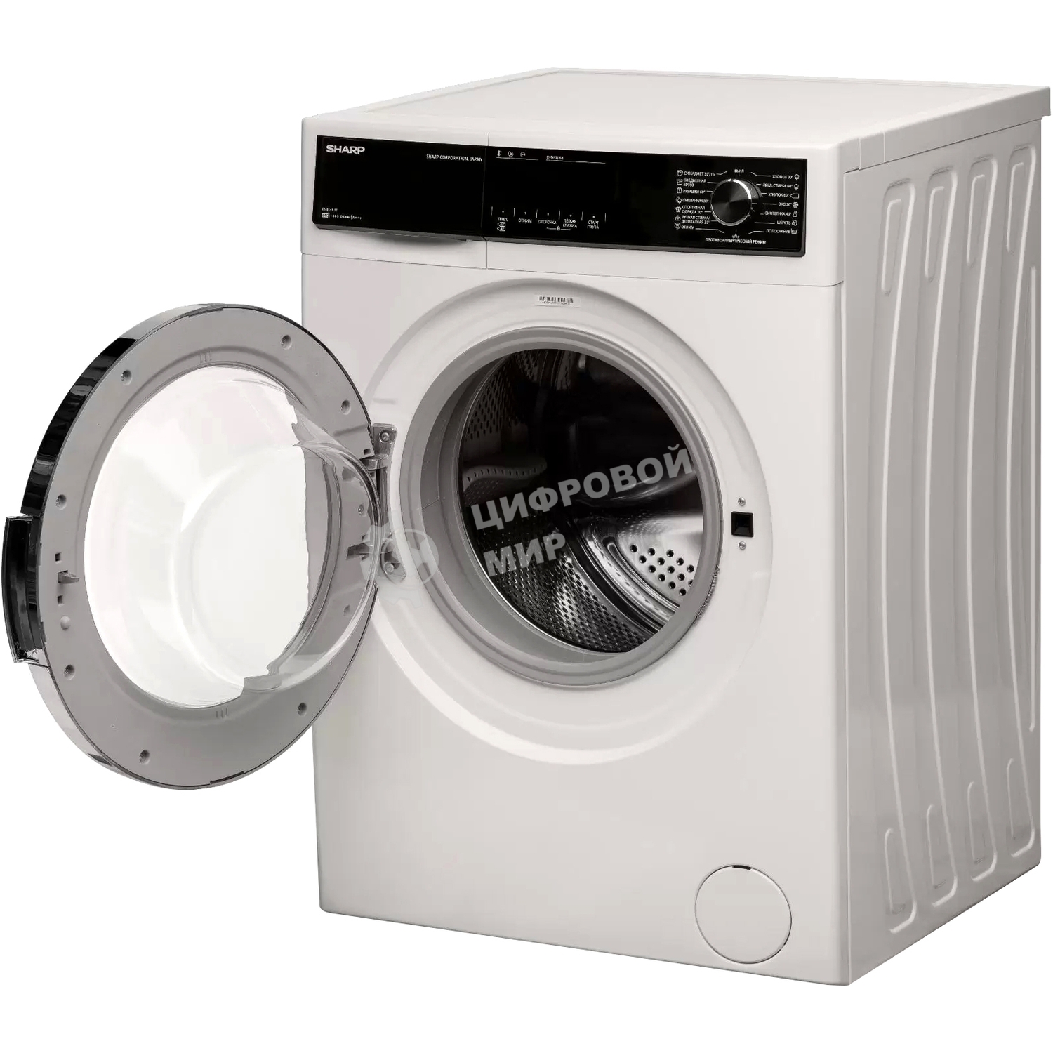 Стиральная машина Sharp ES814RW белый, загрузка фронтальная 8 кг, 1400 об/мин, класс: A+++