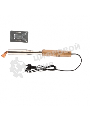 Паяльник электрика Sparta с ручкой из дерева, 150 Вт