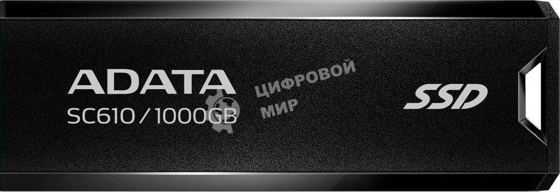 Внешний SSD ADATA SC610, 1TB, USB 3.2 Gen 2 Type-A, R/W 550/500, черный