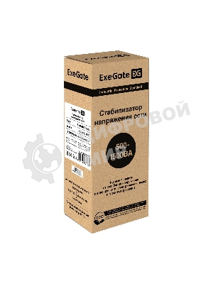 Стабилизатор ExeGate Power AD5000-1000 (1000VA/500W, диапазон 150...280В, 4 евророзетки)