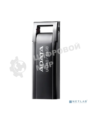 Флешка USB ADATA UR340 (AROY-UR340-64GbK), 64Gb, USB 3.2, R/W 100/30, черный