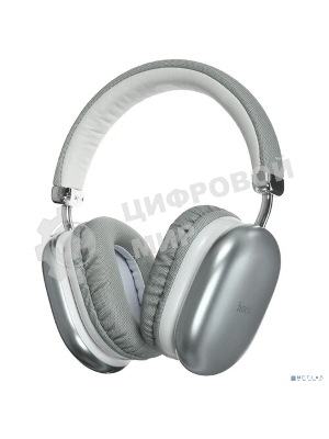 Беспроводные/проводные наушники Hoco W35 Max серебристый, полноразмерные, Bluetooth + проводной