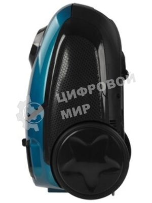 Пылесос Hyundai HYV-B4990 бирюзовый/черный, 400/2220 Вт, уборка сухая, пылесборник мешок, 2.5 л (в компл.:1мешок)