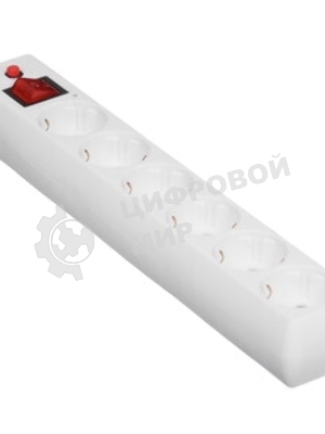 Сетевой фильтр Buro 600SH-1.8-W 1.8 м, 6 розеток, белый, коробка