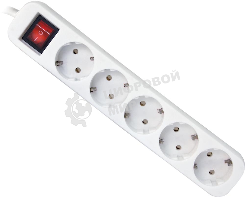 Удлинитель Defender S530 белый 3.0 м, 5 розеток 