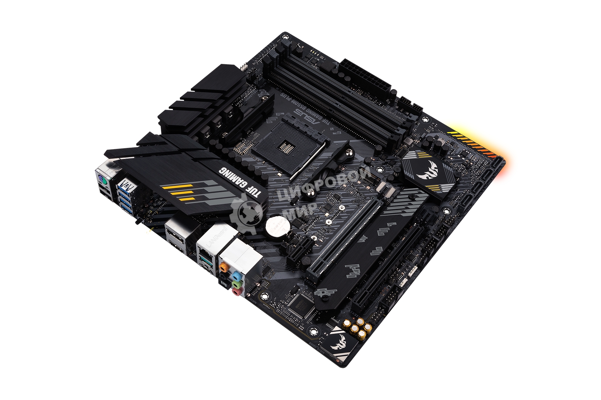 Материнская плата ASUS TUF GAMING B550M-PLUS, AM4, AMD B550, 4xDDR4, 4xSATA, 2xM.2, 1xPCIe 4.0 x16, 1xPCIe 3.0 x16, 1xPCIe x1, 1xHDMI, 1xDP, 1x 2.5Gb LAN, 4xUSB-A 3.2 Gen 1, 1xUSB-A 3.2 Gen 2, 2xUSB-A 2.0, 1xUSB-C 3.2 Gen 2, 5x3.5 мм, 7.1, mATX