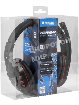 Гарнитура Defender Warhead G-160 чёрный, проводная