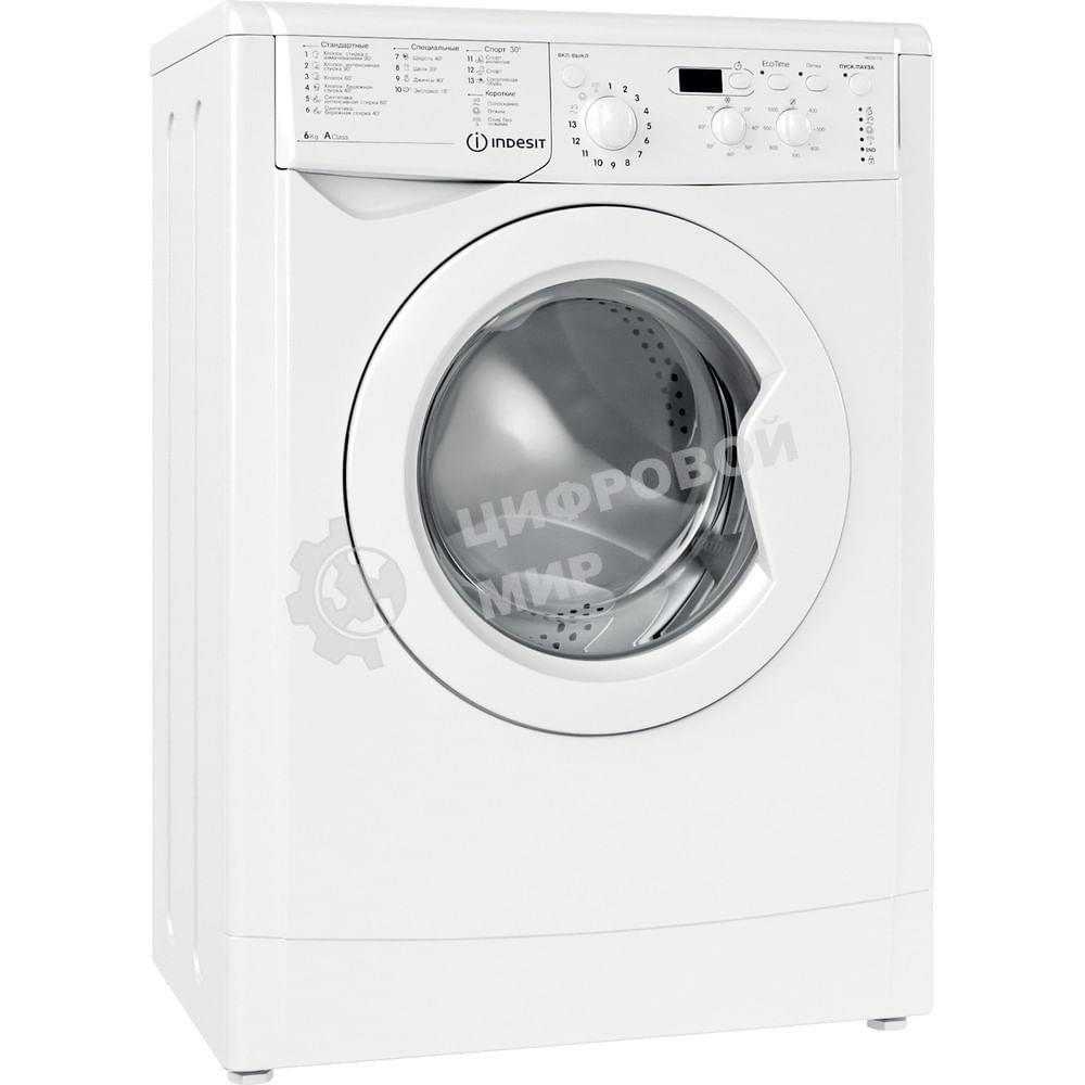 Стиральная машина Indesit IWSD6105 (CIS) L(R) белый, загр. фронтальная макс.: 6 кг 1000 об/мин класс: А