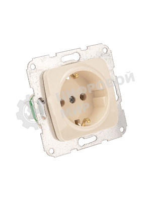 Розетка Kranz 1-ая DEA с/з с/у 16А мех. бежевый (1/10/120)