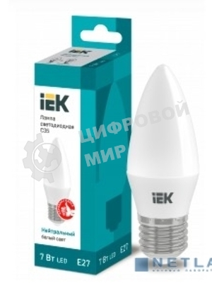 Лампа светодиодная IEK LLE-C35-7-230-40-E27 ECO C35 свеча 7Вт 230В 4000К E27