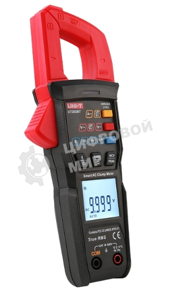 Напряжение постоянного/переменного тока (600 В); Токоизмерительные клещи UT202BT постоянный/переменный ток (600А); Сопротивление (100 МОм); Частота (1000 Гц); Емкость (100мФ); Температура (1000 ℃); Bluetooth