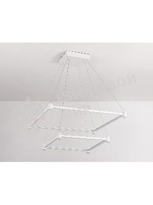 Подвесной светодиодный светильник Ambrella light FL5595/2+8 WH белый 60W 3000K/4200K/6400K 600*600*1300 (без ПДУ)