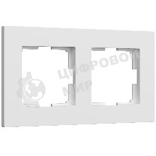 Рамка на 2 поста Slab (белый софт) W0022961
