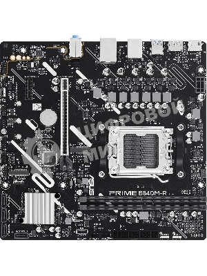 Материнская плата ASUS PRIME B840M-R, AM5, AMD B840, 2xDDR5, 4xSATA, 1xPCIe 4.0 x16, 1xPCIe 3.0 x1, 1xDisplayPort, 1xHDMI, 1x 1Gb LAN, 4xUSB 3.2 Gen1, 2xUSB 2.0, 3x3.5 мм, 7.1, microATX