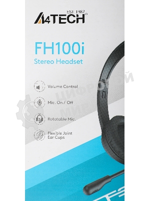 Гарнитура A4Tech Fstyler FH100i чёрный, проводная