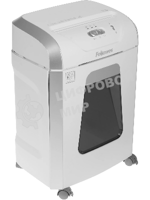 Шредер Fellowes PowerShred 15С белый (секр.P-4) фрагменты 15лист. 19лтр. скрепки скобы пл.карты