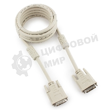 Кабель DVI-D single link Gembird, 3м, 19M/19M экран, феррит.кольца, пакет