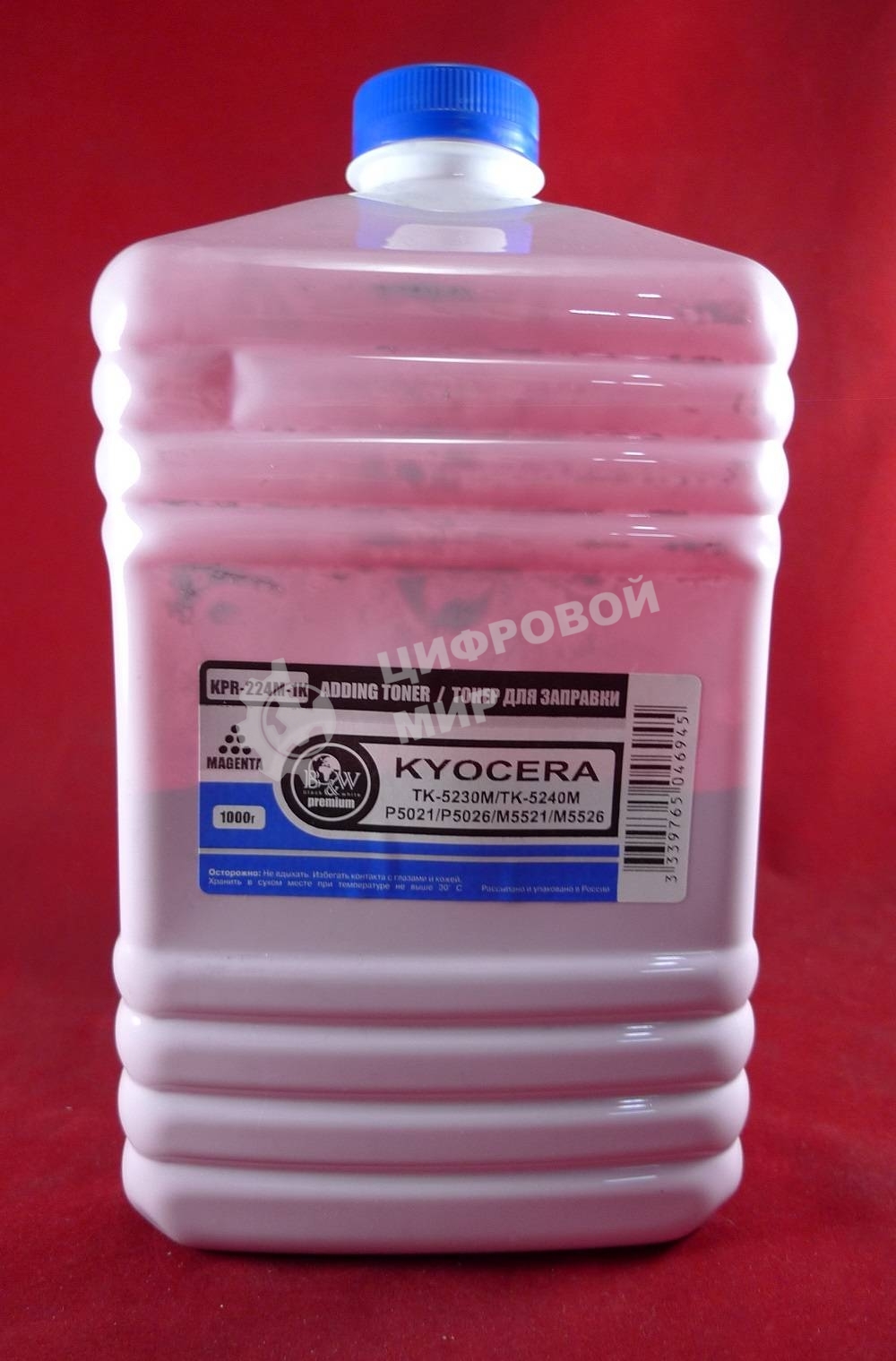 Тонер для Kyocera TK-5220M/TK-5230M/TK-5240M, P5021/P5026/M5521/M5526 Magenta (кан. 1кг) Black&White Premium