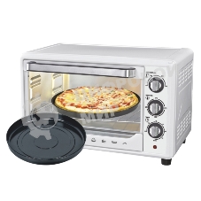 Мини-печь Sakura SA-7001WP 35л, духовка 1600 Вт,, механ.управление, 3 режима работы духовки (верх, низ, верх+низ), таймер на 60 минут, регулировка температуры духовки, комплектация - металлическая решетка, противень, круглая форма для выпечки (230х50 мм), ухват. белый.