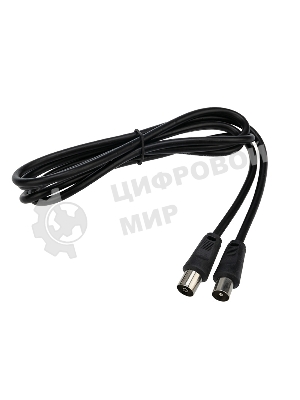 Шнур Rexant ТВ гнездо - ТВ штекер, длина 1,5 метра, черный