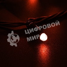 Гирлянда Neon-night Нить 10м, постоянное свечение, черный ПВХ, 230В, красный