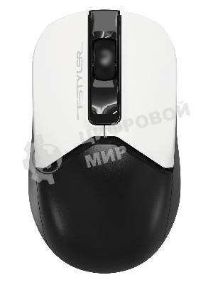 Мышь беспроводная A4Tech Fstyler FG12 белый/черный, 1200 dpi, радиоканал, USB, кнопки - 3