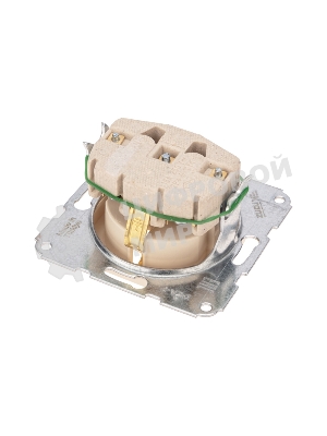 Розетка Kranz 1-ая DEA с/з с/у 16А мех. бежевый (1/10/120)