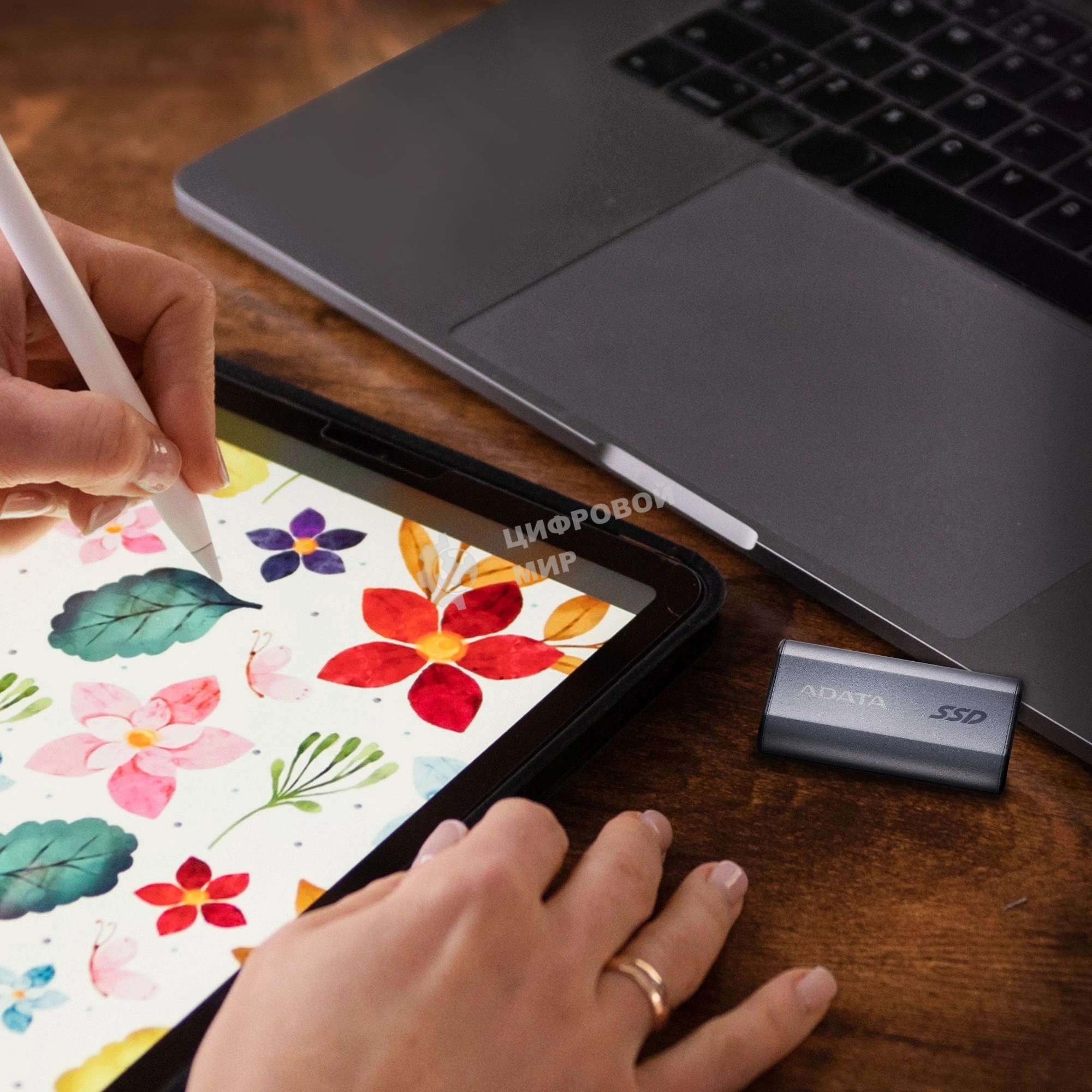 Внешний SSD ADATA SC750, 2TB, USB 3.2 Gen 2 Type-C, R/W 1050/1000, черный