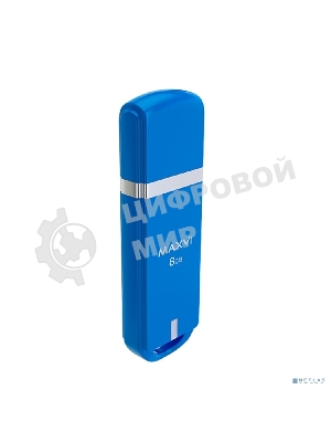Флешка USB Maxvi P3 8Gb USB 2.0 sky blue, монолит с колпачком, ABS пластик