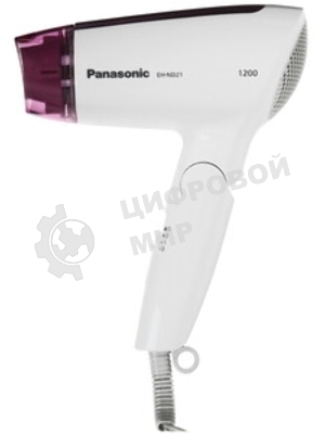 Фен Panasonic EH-ND21-P615 белый/розовый, 1200 Вт, компактный