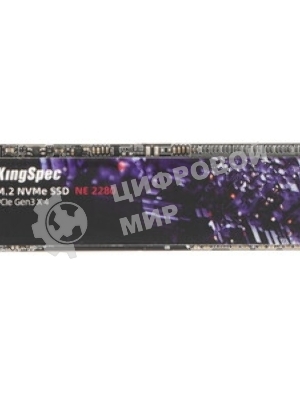 Накопитель SSD KingSpec NE-1Tb, 1Tb, PCIe 3.0 x4, M.2 2280, NVMe, R/W 2400/1900