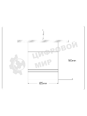 Светильник Ambrella light TA1445 BK/FR черный/белый матовый GX53 max 12W D85*90