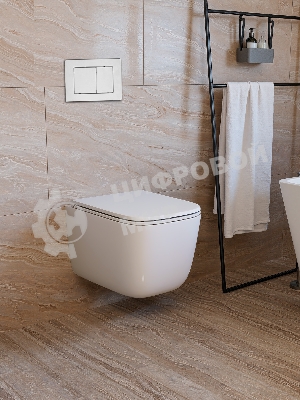 Инсталляция с унитазом комплект BAU IDEAL 6 в 1: унитаз подвесной безободковый торнадо Bau Dream 51х35, быстросъемное сиденье микролифт, кнопка смыва BAU Lightбрашированная