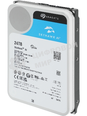 Жесткий диск HDD Seagate SkyHawk AI 24Tb 7200rpm SATA 512Mb 3.5