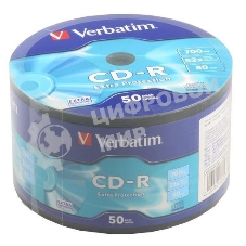 Диск CD-R Verbatim 700 Mb, 52x, Shrink (50), DataLife (50/600)