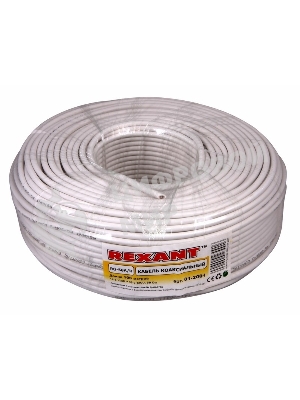 Кабель коаксиальный Rexant RG-58 A/U, 50 Ом, Cu/Al/Cu 64%, бухта 100 м, белый