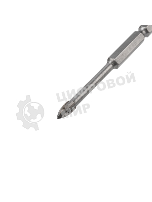 Сверло по стеклу и керамике Kranz 5 мм 4 грани шестигранный хвостовик