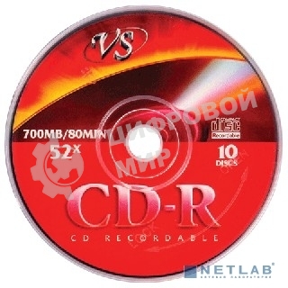 Диск CD-R VS (PERFEO) 700 Mb, 52x, Конверт (5), (5/250).