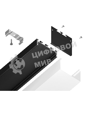 Алюминиевый профиль Ambrella light GP3070BK черный 2000*45*42